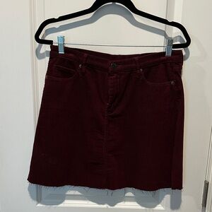 Blank NYC Burgundy Corduroy Mini Skirt